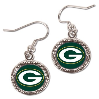 Women's Green Bay Packers WinCraft Round Dangle Earrings