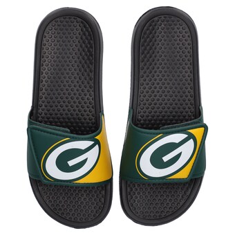 Youth Green Bay Packers FOCO Colorblock Big Logo Legacy Slide Sandals