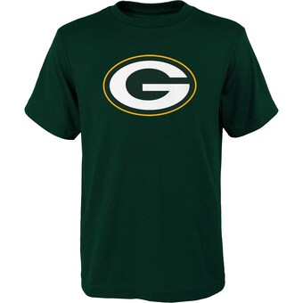 Youth Green Bay Packers Green Primary Logo T-Shirt