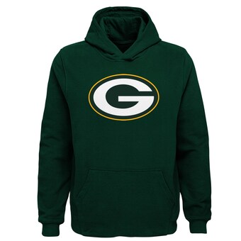 Youth Green Bay Packers Green Team Logo Pullover Hoodie