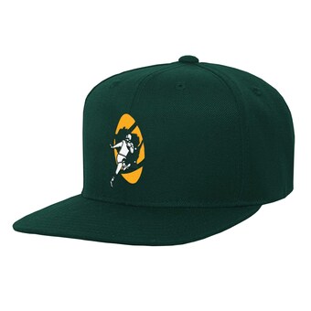 Youth Green Bay Packers Mitchell & Ness Green Gridiron Classics Ground Snapback Hat