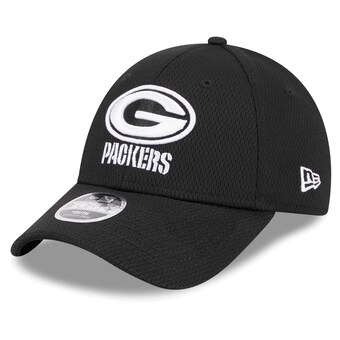 Youth Green Bay Packers New Era Black  Main B-Dub 9FORTY Adjustable Hat
