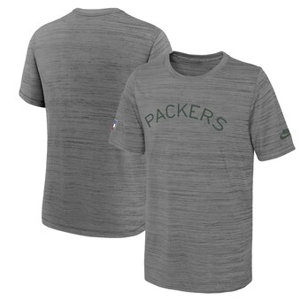 Youth Green Bay Packers Nike Heather Gray Throwback Performance T-Shirt