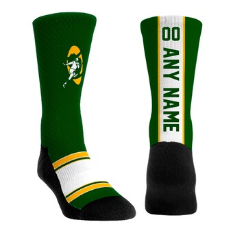 Youth Green Bay Packers  Rock Em Socks Green Throwback Jersey Custom Crew Socks