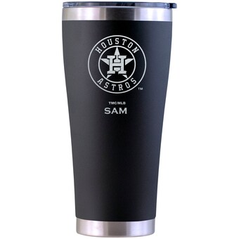 Houston Astros Personalized 30oz. Laser Etched Black Tumbler