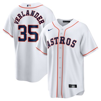 Men's Houston Astros Justin Verlander Nike White Home Replica Player Name Jersey