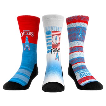 Unisex Houston Oilers Rock Em Socks Throwback Three-Pack Crew Sock Set