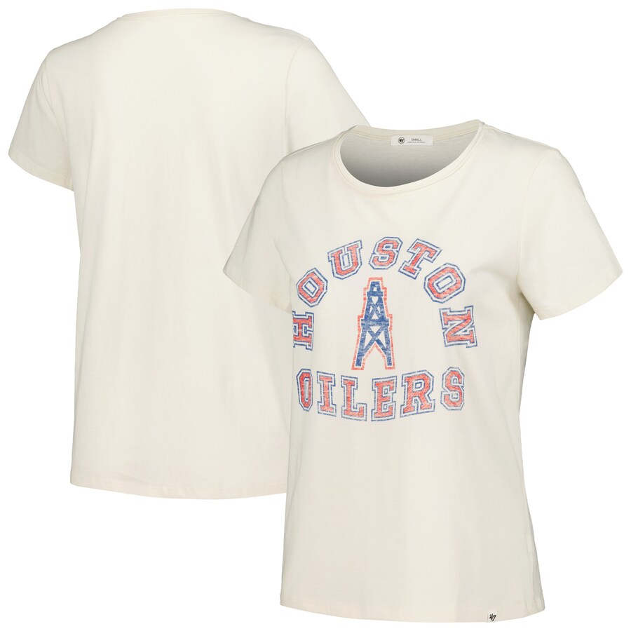 Women's Houston Oilers '47 White Frankie T-Shirt