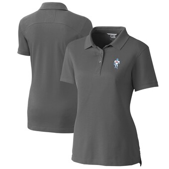 Women's Houston Oilers Cutter & Buck Steel Throwback Logo Advantage Tri-Blend Pique Polo