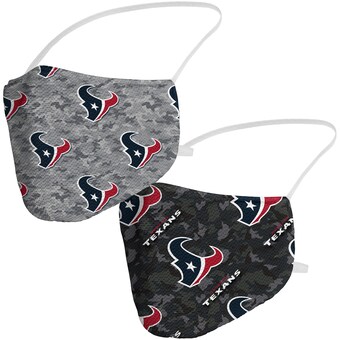 Adult Houston Texans Fanatics Camo Face Covering 2-Pack