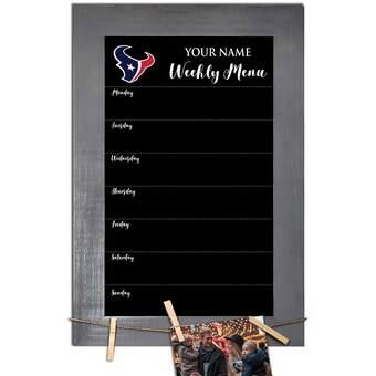 Houston Texans 11" x 19" Personalized Team Weekly Chalkboard with Frame