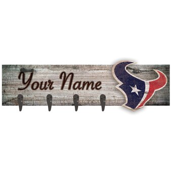 Houston Texans 24" x 6" Personalized Mounted Coat Hanger