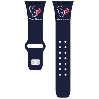 Houston Texans 42/44/45mm Personalized Silicone Apple Watch Band