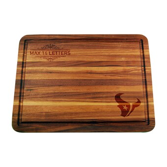 Houston Texans Large Acacia Personalized Cutting & Serving Board