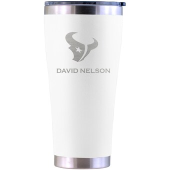 Houston Texans Personalized 30oz. Laser Etched White Tumbler