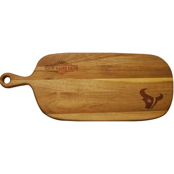 Houston Texans Personalized Acacia Paddle Serving Board