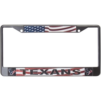 Houston Texans USA Flag License Plate Frame