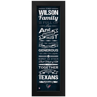 Imperial Houston Texans 8" x 24" Custom Print Family Cheer