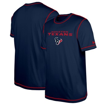 Men's Houston Texans  New Era Navy Third Down Puff Print T-Shirt