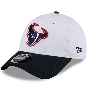 Men's New Era White/Navy Houston Texans 2024 NFL Training Camp 9FORTY Adjustable Hat