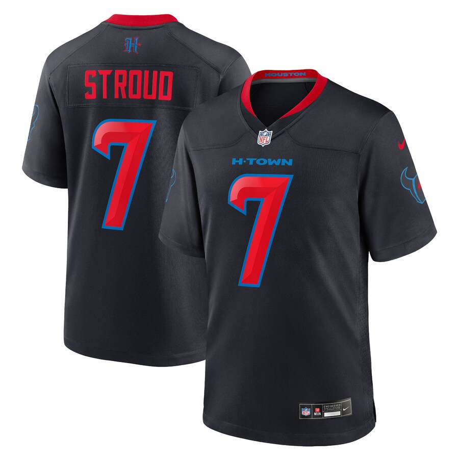 Men's Nike C.J. Stroud Navy Houston Texans 2nd Alternate Game Jersey