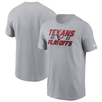 Men's Nike  Gray Houston Texans 2023 NFL Playoffs Iconic T-Shirt