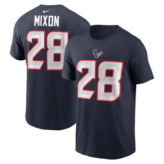 Men's Nike Joe Mixon Navy Houston Texans Player Name & Number T-Shirt