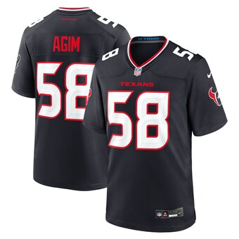Men's Nike McTelvin Agim  Navy Houston Texans Team Game Jersey