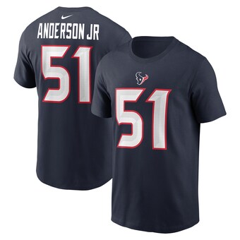 Men's Houston Texans Will Anderson Jr. Nike Navy Player Name & Number T-Shirt