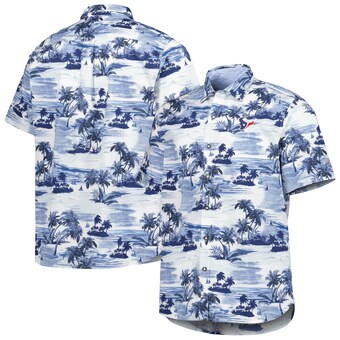 Men's Tommy Bahama Navy Houston Texans Sport Tropical Horizons Button-Up Shirt