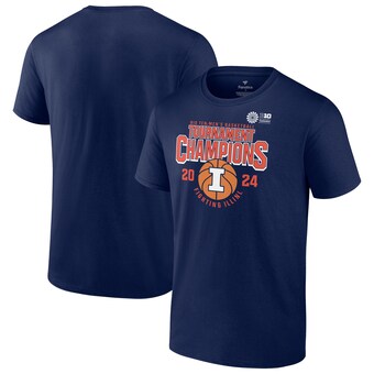  Illinois Fighting Illini 2024 Big Ten Men's Basketball Conference Tournament Champions T-Shirt – Navy