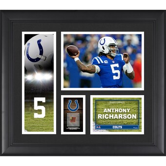 Anthony Richardson Indianapolis Colts Fanatics Authentic Framed 15" x 17" Player Collage with a Piece of Game-Used Ball