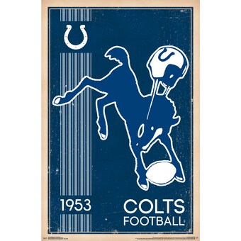 Indianapolis Colts 22'' x 34'' Retro Logo Poster