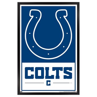 Indianapolis Colts 24.25'' x 35.75'' Framed Leagues Logo Poster