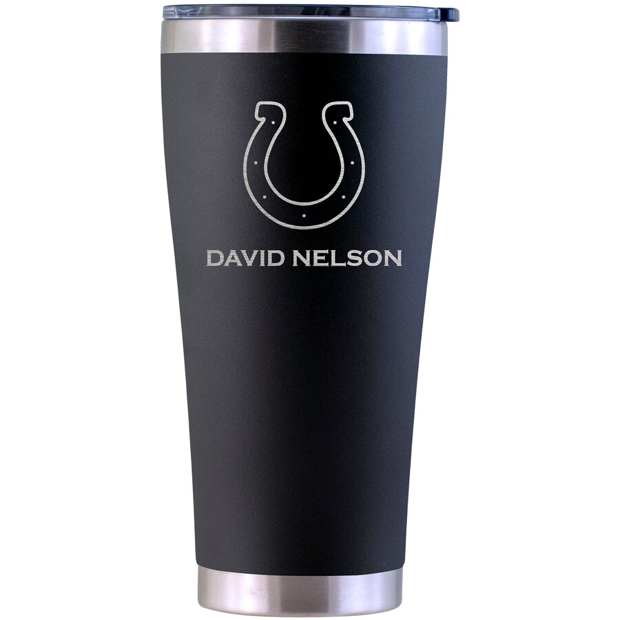 Indianapolis Colts Personalized 30oz. Laser Etched Black Tumbler