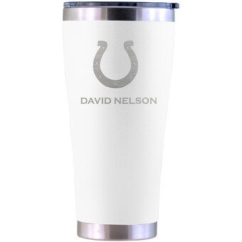 Indianapolis Colts Personalized 30oz. Laser Etched White Tumbler