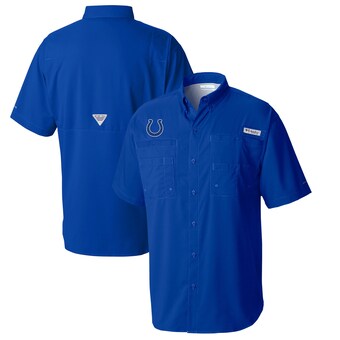 Men's Indianapolis Colts Columbia Royal Tamiami Omni-Shade Button-Down Shirt