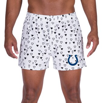 Men's Indianapolis Colts Concepts Sport White Epiphany Allover Print Boxer Shorts