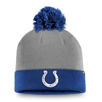 Men's Indianapolis Colts Fanatics Gray Cuffed Knit Hat with Pom