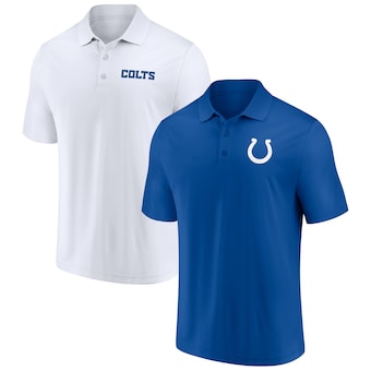 Men's Indianapolis Colts Fanatics Royal/White Dueling Two-Pack Polo Set