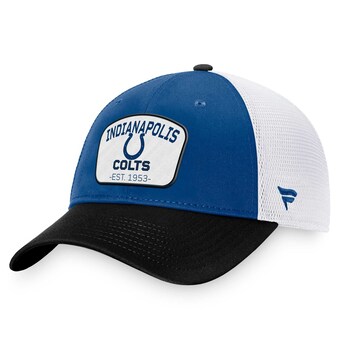 Men's Indianapolis Colts Fanatics Royal/White Fundamentals Two-Tone Trucker Adjustable Hat