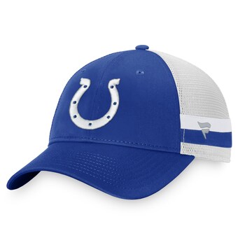 Men's Indianapolis Colts Fanatics Royal/White Iconic Team Stripe Trucker Snapback Hat