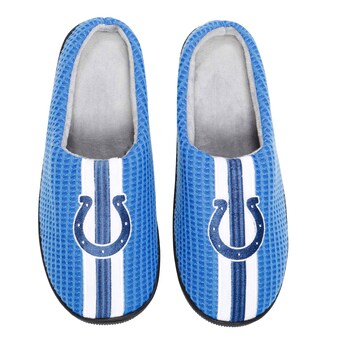 Men's Indianapolis Colts FOCO Royal Team Stripe Memory Foam Slide Slippers