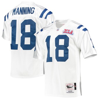 Men's Indianapolis Colts 2006 Peyton Manning Mitchell & Ness White Authentic Throwback Retired Player Jersey