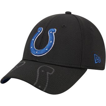 Men's Indianapolis Colts New Era Black Top Visor 9FORTY Adjustable Hat