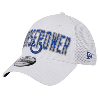 Men's Indianapolis Colts New Era White Breakers 39THIRTY Flex Hat