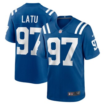 Men's Indianapolis Colts Laiatu Latu Nike Royal 2024 NFL Draft First Round Pick Player Game Jersey