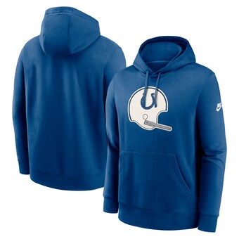 Men's Indianapolis Colts Nike Royal Rewind Club Logo Pullover Hoodie