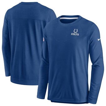 Men's Indianapolis Colts Nike Royal Sideline Lockup Performance Pullover Sweatshirt