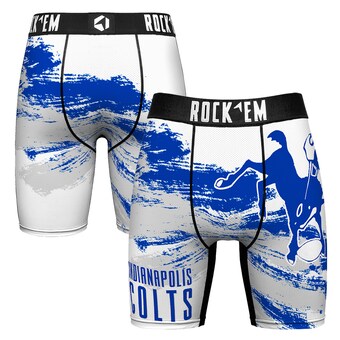 Men's Indianapolis Colts  Rock Em Socks Gridiron Classic Paint Boxer Briefs